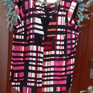 Colorful silky Worthington blouse